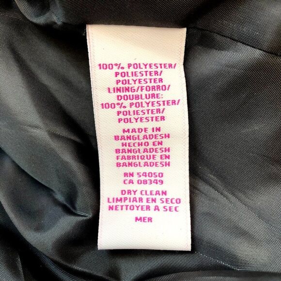 9&Co. Blazer Gray Pinstripe Suit Jacket Size 2 Work Office Classic - Picture 9 of 12